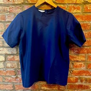 Perfect vintage short sleeve top in Navy Blue.
